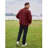 imageCOOFANDY Mens Soft Polar Fleece Jacket Lightweight Full Zip Jackets Casual Outdoor Warm Jackets Coats with PocketsWine Red