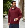 imageCOOFANDY Mens Soft Polar Fleece Jacket Lightweight Full Zip Jackets Casual Outdoor Warm Jackets Coats with PocketsWine Red