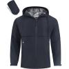 imageCOOFANDY Mens Rain Jacket Waterproof with Hood Packable Rain Coat Lightweight Windbreaker for Hiking Golf OutdoorNavy Blue