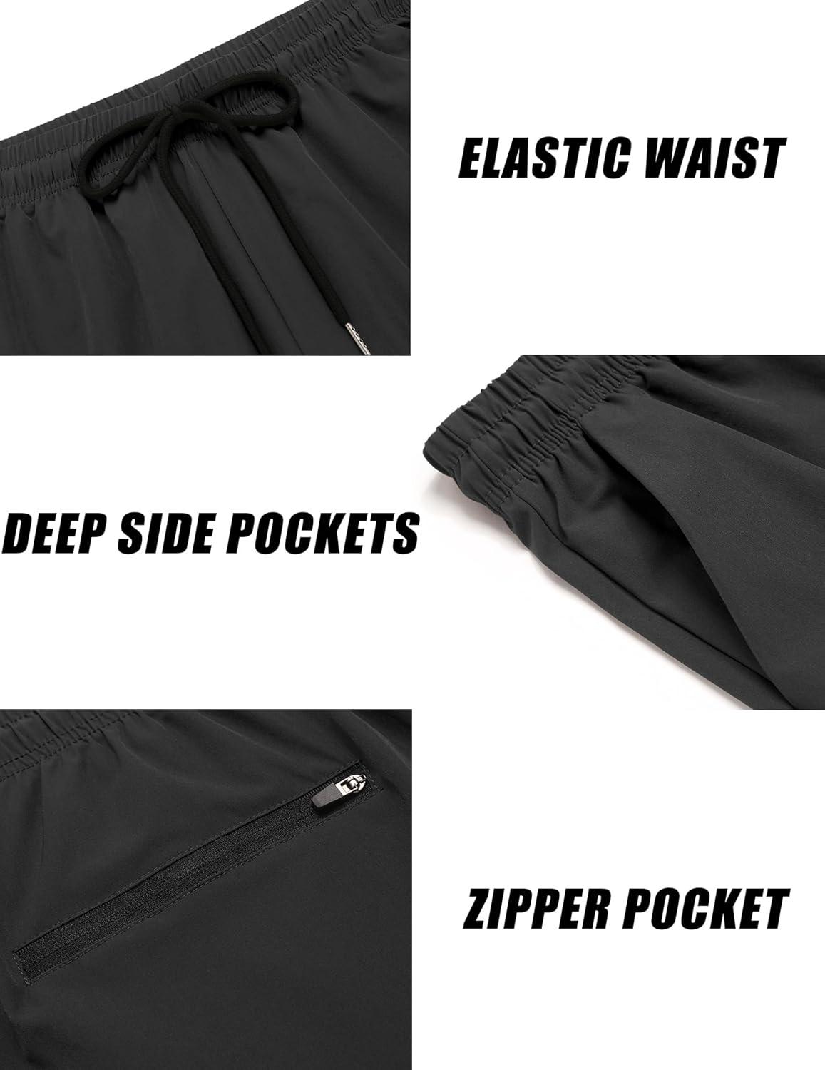 imageCOOFANDY Mens 2 Pack Gym Workout Shorts 7 Inch Lightweight Athletic Shorts Quick Dry Running Shorts with PocketsBlack