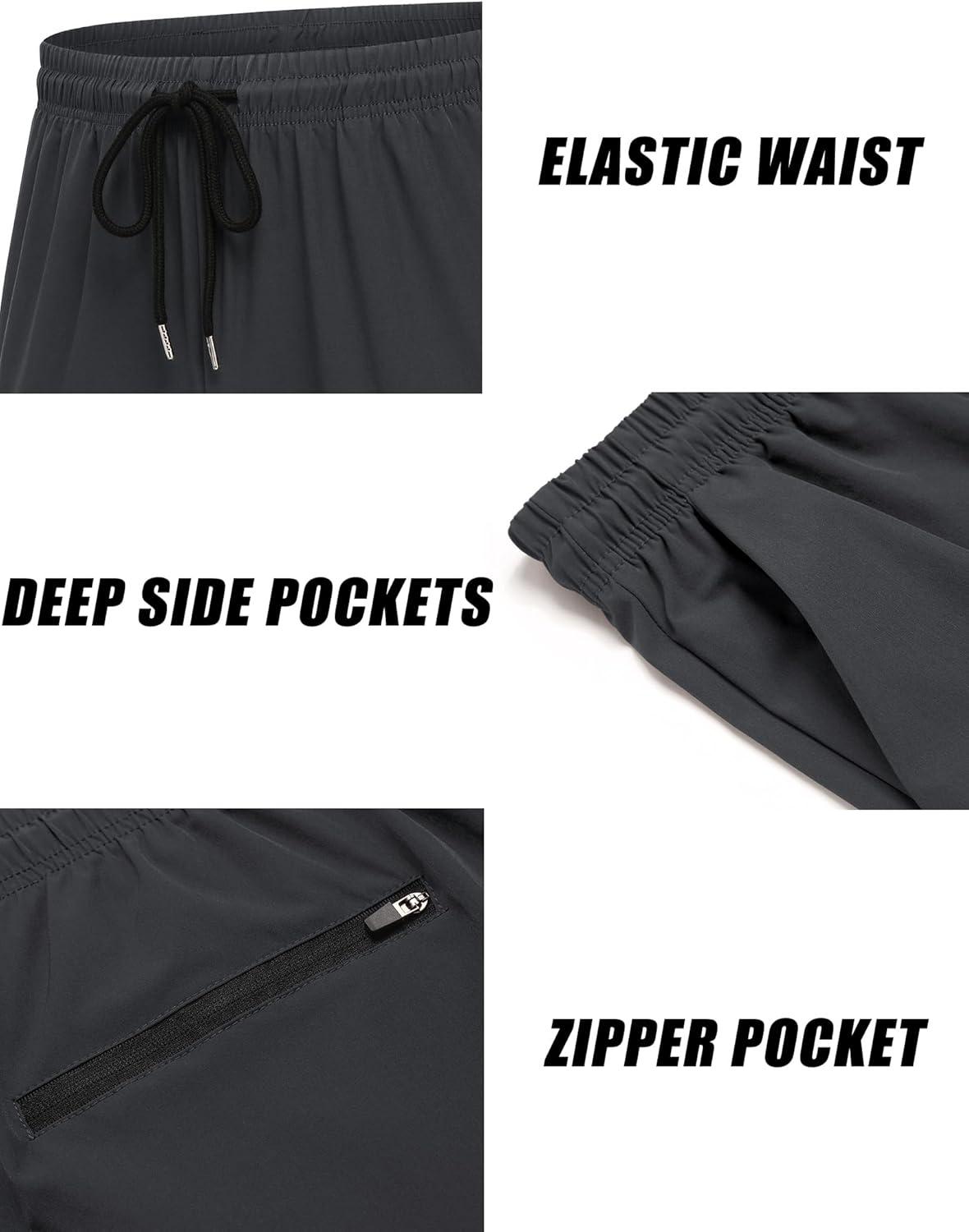 imageCOOFANDY Mens 2 Pack Gym Workout Shorts 7 Inch Lightweight Athletic Shorts Quick Dry Running Shorts with PocketsBlackDark Grey
