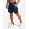 imageCOOFANDY Mens 2 Pack Running Shorts 2 in 1 Workout Shorts Quick Dry Gym Training Athletic Jogger with Phone Pockets2packlight Greynavy Blue
