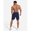 imageCOOFANDY Mens 2 Pack Running Shorts 2 in 1 Workout Shorts Quick Dry Gym Training Athletic Jogger with Phone Pockets2packlight Greynavy Blue