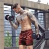 imageCOOFANDY Mens 2 Pack Running Shorts 2 in 1 Workout Shorts Quick Dry Gym Training Athletic Jogger with Phone Pockets3packlight Greyblackwine Red