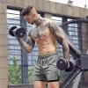 imageCOOFANDY Mens 2 Pack Running Shorts 2 in 1 Workout Shorts Quick Dry Gym Training Athletic Jogger with Phone Pockets3packnavy Blueblacklight Grey