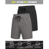 imageCOOFANDY Mens 3 Pack Athletic Running Shorts Gym Workout Short Quick Dry Sports Short with PocketsBlackDark Grey