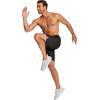 imageCOOFANDY Mens 3 Pack Athletic Running Shorts Gym Workout Short Quick Dry Sports Short with PocketsBlackGrey