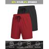 imageCOOFANDY Mens 3 Pack Athletic Running Shorts Gym Workout Short Quick Dry Sports Short with PocketsBlackRed