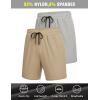 imageCOOFANDY Mens 3 Pack Athletic Running Shorts Gym Workout Short Quick Dry Sports Short with PocketsKhakiGrey