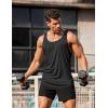 imageCOOFANDY Mens 3 Pack Gym Tank Tops YBack Workout Muscle Tee Training Bodybuilding Fitness Sleeveless T Shirts3 PackblackGreyArmy Green