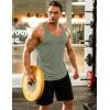 imageCOOFANDY Mens 3 Pack Gym Tank Tops YBack Workout Muscle Tee Training Bodybuilding Fitness Sleeveless T Shirts3 PackblackGreyArmy Green