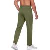 imageCOOFANDY Mens Sweatpants Open Bottom Lightweight Athletic Running Joggers Gym Workout Pants with Zipper PocketsArmy Green