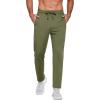 imageCOOFANDY Mens Sweatpants Open Bottom Lightweight Athletic Running Joggers Gym Workout Pants with Zipper PocketsArmy Green