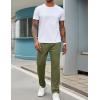 imageCOOFANDY Mens Sweatpants Open Bottom Lightweight Athletic Running Joggers Gym Workout Pants with Zipper PocketsArmy Green
