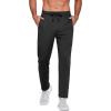 imageCOOFANDY Mens Sweatpants Open Bottom Lightweight Athletic Running Joggers Gym Workout Pants with Zipper PocketsBlack