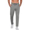 imageCOOFANDY Mens Sweatpants Open Bottom Lightweight Athletic Running Joggers Gym Workout Pants with Zipper PocketsDark Grey