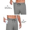 imageCOOFANDY Mens Sweatpants Open Bottom Lightweight Athletic Running Joggers Gym Workout Pants with Zipper PocketsDark Grey