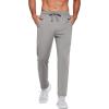 imageCOOFANDY Mens Sweatpants Open Bottom Lightweight Athletic Running Joggers Gym Workout Pants with Zipper PocketsLight Grey