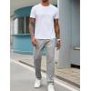imageCOOFANDY Mens Sweatpants Open Bottom Lightweight Athletic Running Joggers Gym Workout Pants with Zipper PocketsLight Heather Grey