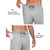 imageCOOFANDY Mens Sweatpants Open Bottom Lightweight Athletic Running Joggers Gym Workout Pants with Zipper PocketsLight Heather Grey