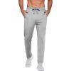 imageCOOFANDY Mens Sweatpants Open Bottom Lightweight Athletic Running Joggers Gym Workout Pants with Zipper PocketsLight Heather Grey