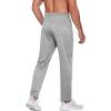 imageCOOFANDY Mens Sweatpants Open Bottom Lightweight Athletic Running Joggers Gym Workout Pants with Zipper PocketsLight Heather Grey