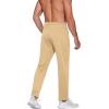 imageCOOFANDY Mens Sweatpants Open Bottom Lightweight Athletic Running Joggers Gym Workout Pants with Zipper PocketsLight Khaki
