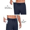 imageCOOFANDY Mens Sweatpants Open Bottom Lightweight Athletic Running Joggers Gym Workout Pants with Zipper PocketsNavy Blue