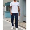 imageCOOFANDY Mens Sweatpants Open Bottom Lightweight Athletic Running Joggers Gym Workout Pants with Zipper PocketsNavy Blue