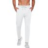 imageCOOFANDY Mens Sweatpants Open Bottom Lightweight Athletic Running Joggers Gym Workout Pants with Zipper PocketsWhite