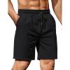 imageCOOFANDY Mens 2 Pack Gym Workout Shorts 7 Inch Lightweight Athletic Shorts Quick Dry Running Shorts with PocketsBlack