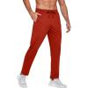 imageCOOFANDY Mens Sweatpants Open Bottom Lightweight Athletic Running Joggers Gym Workout Pants with Zipper PocketsWine Red