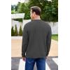 imageCOOFANDY Mens Cardigan Sweater Cable Knit V Neck Button up Sweaters Ribbed Cardigan Sweater with PocketsDark Grey