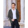 imageCOOFANDY Mens Cardigan Sweater Cable Knit V Neck Button up Sweaters Ribbed Cardigan Sweater with PocketsDark Grey