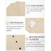 imageCOOFANDY Mens Cardigan Sweater Cable Knit V Neck Button up Sweaters Ribbed Cardigan Sweater with PocketsLight Khaki