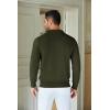 imageCOOFANDY Mens Knit Polo Sweater Casual Long Sleeve Quarter Zip Polo Sweater Classic Golf ShirtsArmy Green