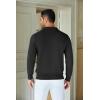 imageCOOFANDY Mens Knit Polo Sweater Casual Long Sleeve Quarter Zip Polo Sweater Classic Golf ShirtsBlack