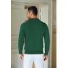 imageCOOFANDY Mens Knit Polo Sweater Casual Long Sleeve Quarter Zip Polo Sweater Classic Golf ShirtsDark Green