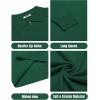 imageCOOFANDY Mens Knit Polo Sweater Casual Long Sleeve Quarter Zip Polo Sweater Classic Golf ShirtsDark Green