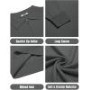 imageCOOFANDY Mens Knit Polo Sweater Casual Long Sleeve Quarter Zip Polo Sweater Classic Golf ShirtsDark Grey