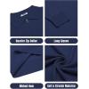 imageCOOFANDY Mens Knit Polo Sweater Casual Long Sleeve Quarter Zip Polo Sweater Classic Golf ShirtsNavy Blue
