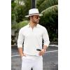 imageCOOFANDY Mens Knit Polo Sweater Casual Long Sleeve Quarter Zip Polo Sweater Classic Golf ShirtsWhite