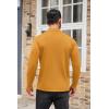 imageCOOFANDY Mens Mock Turtleneck Long Sleeve T Shirts Basic Casual Knitted Half Neck Thermal Lightweight Pullover SweaterYellow