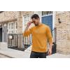 imageCOOFANDY Mens Mock Turtleneck Long Sleeve T Shirts Basic Casual Knitted Half Neck Thermal Lightweight Pullover SweaterYellow