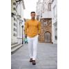 imageCOOFANDY Mens Mock Turtleneck Long Sleeve T Shirts Basic Casual Knitted Half Neck Thermal Lightweight Pullover SweaterYellow