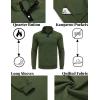 imageCOOFANDY Mens Quarter Sweatshirt Quilted Long Sleeve Mock Neck Active Sweater Waffle Pullover Polo Shirts With PocketsArmy Green