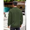 imageCOOFANDY Mens Quarter Sweatshirt Quilted Long Sleeve Mock Neck Active Sweater Waffle Pullover Polo Shirts With PocketsArmy Green