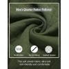 imageCOOFANDY Mens Quarter Sweatshirt Quilted Long Sleeve Mock Neck Active Sweater Waffle Pullover Polo Shirts With PocketsArmy Green