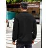 imageCOOFANDY Mens Quarter Sweatshirt Quilted Long Sleeve Mock Neck Active Sweater Waffle Pullover Polo Shirts With PocketsBlack