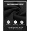 imageCOOFANDY Mens Quarter Sweatshirt Quilted Long Sleeve Mock Neck Active Sweater Waffle Pullover Polo Shirts With PocketsBlack